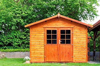 Wood Storage Shed Staining
