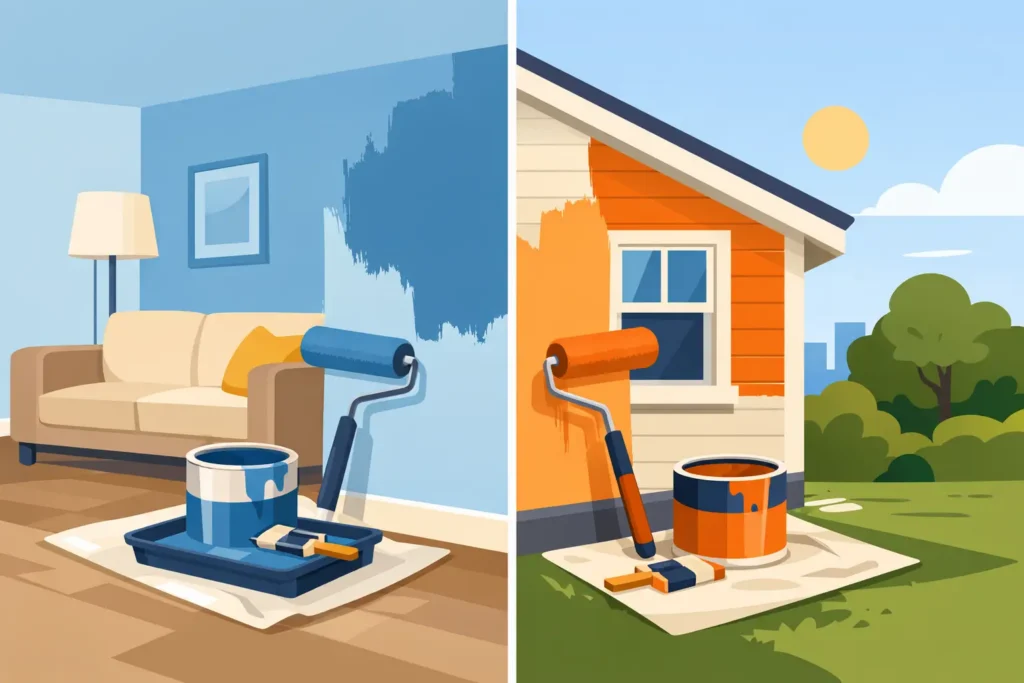 Is Interior and Exterior Paint the Same?