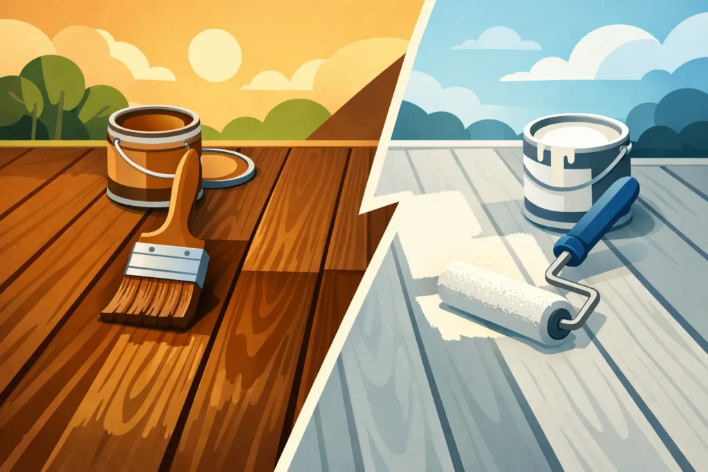 Deck Stain Versus Deck Paint: Which Wins?