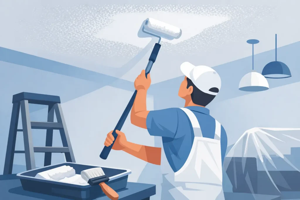 How to Paint Textured Ceilings Without a Mess