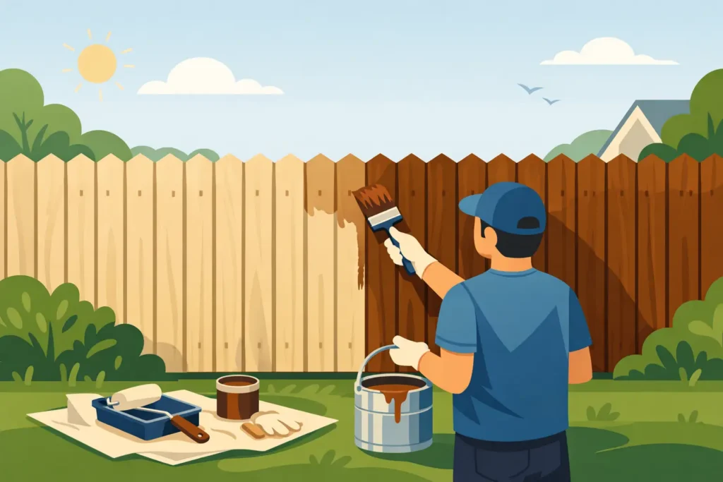 How to Stain a Backyard Fence the Right Way